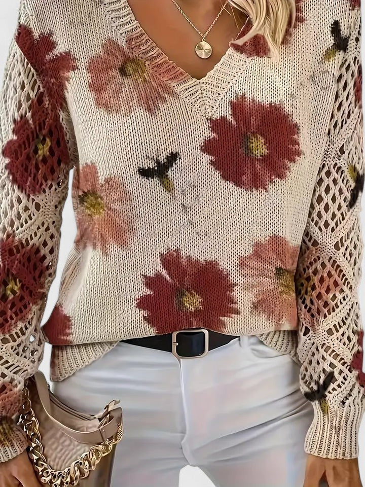 Aurélie™ - Elegant Blomsweater