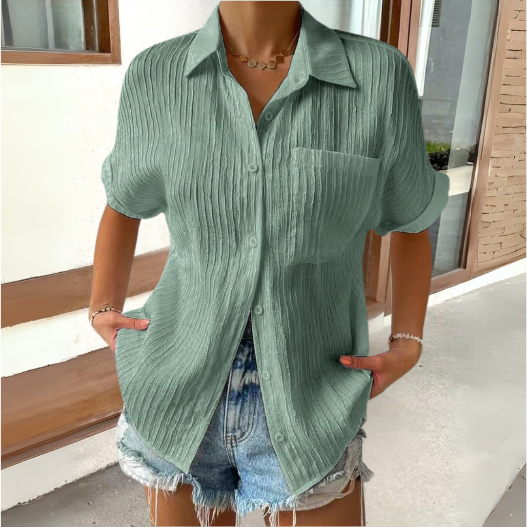 Petra™ – Elegant Kragskjorta för Dam