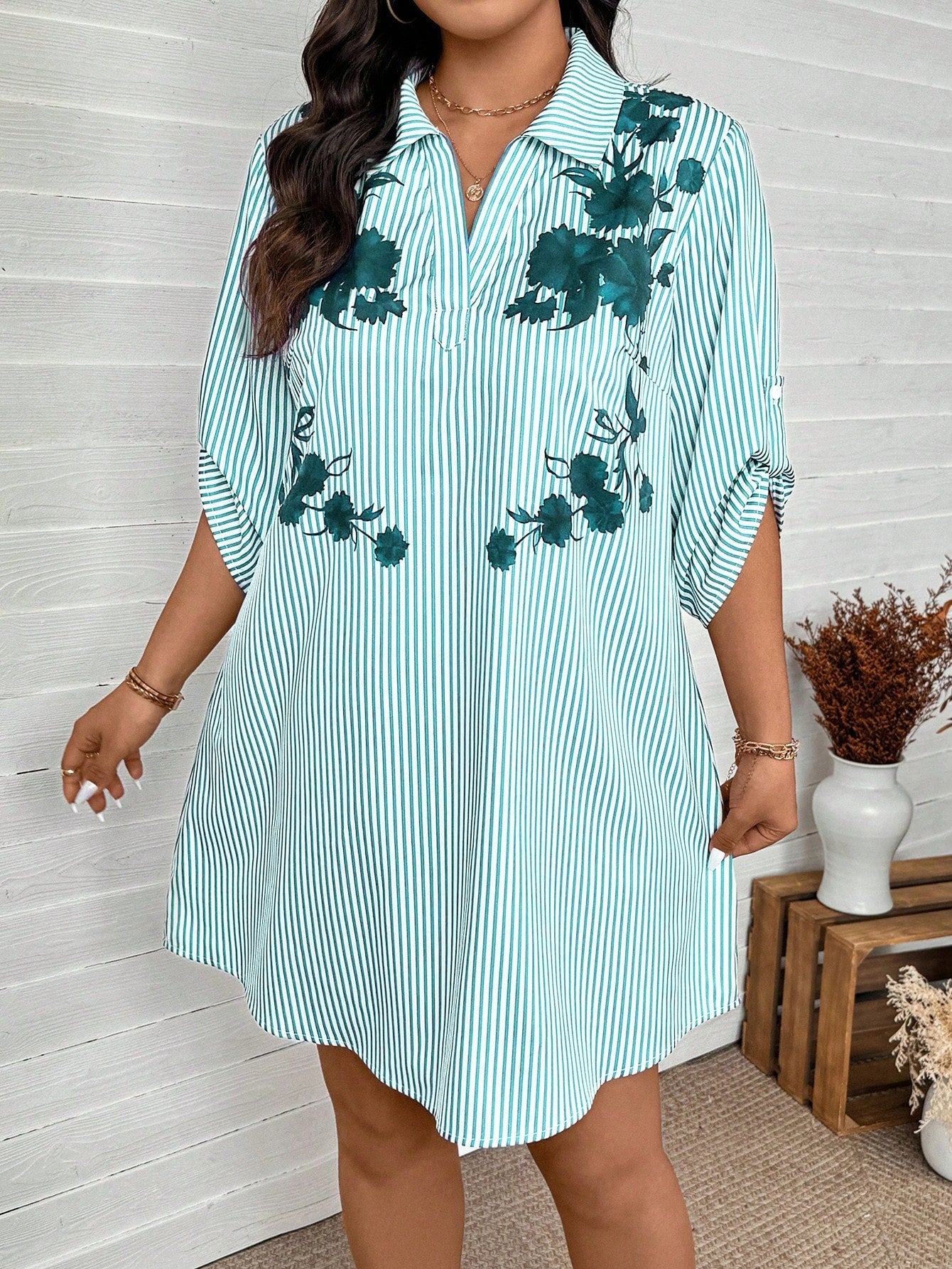 Jennie™ – Damskjortklänning med ränder