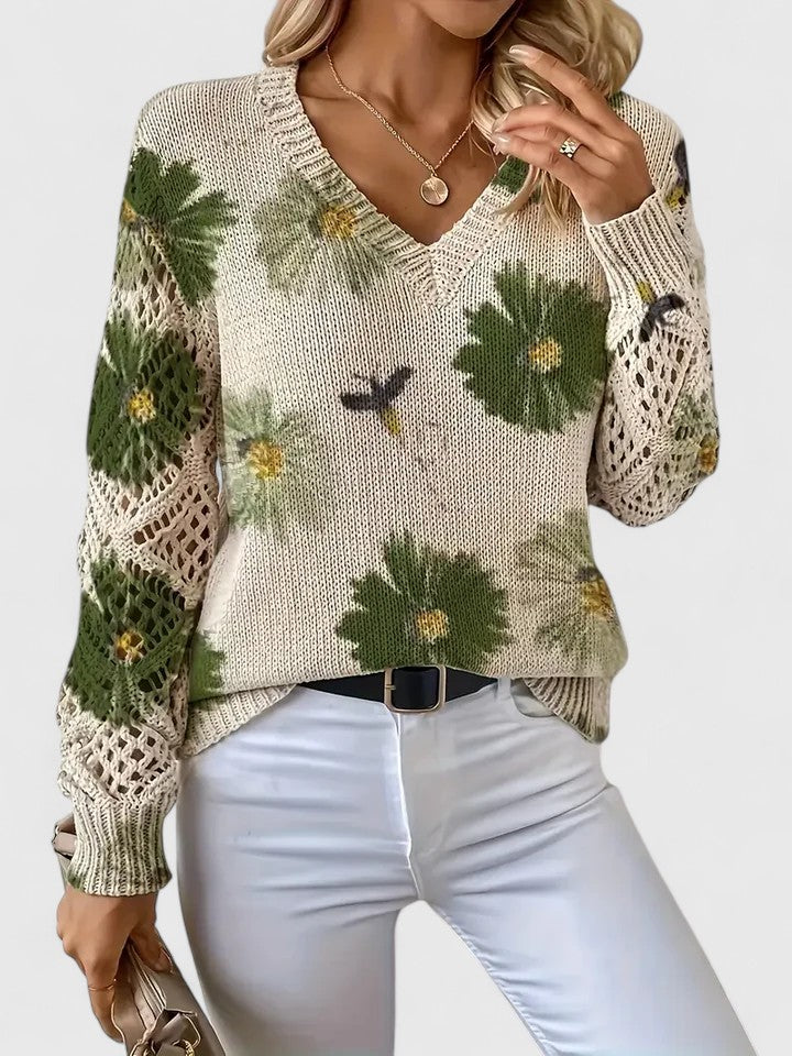 Aurélie™ - Elegant Blomsweater