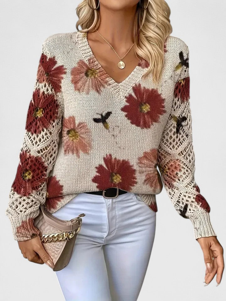 Aurélie™ - Elegant Blomsweater
