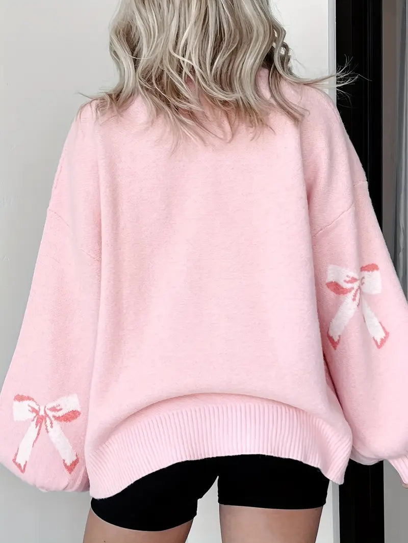 Tryckt Rosett Sweater| Tillsammans mot Bröstcancer