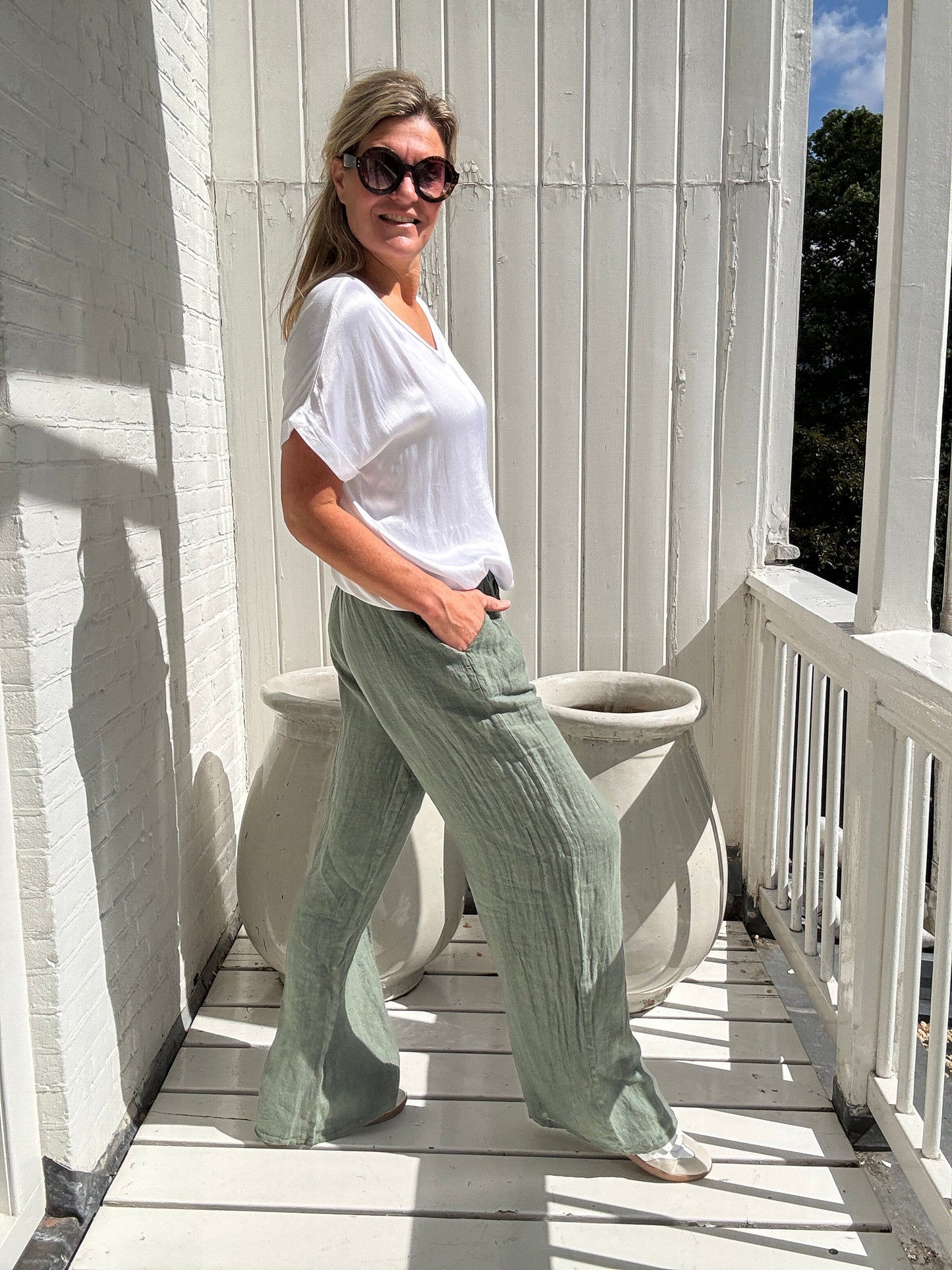Aliea™ - Linne Långärmat Set