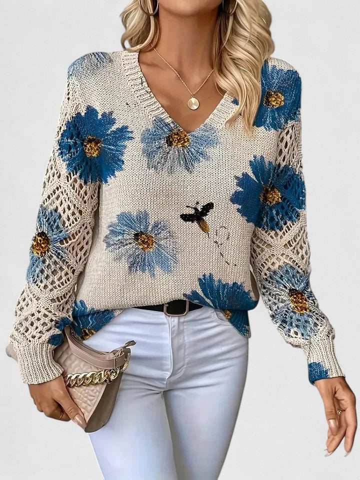 Aurélie™ - Elegant Blomsweater