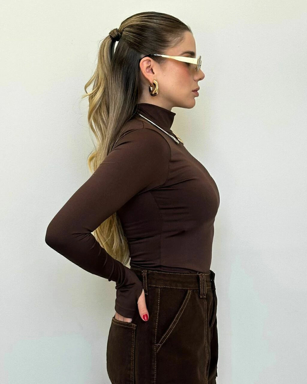 Chezza™ - Blus med Hög Krage