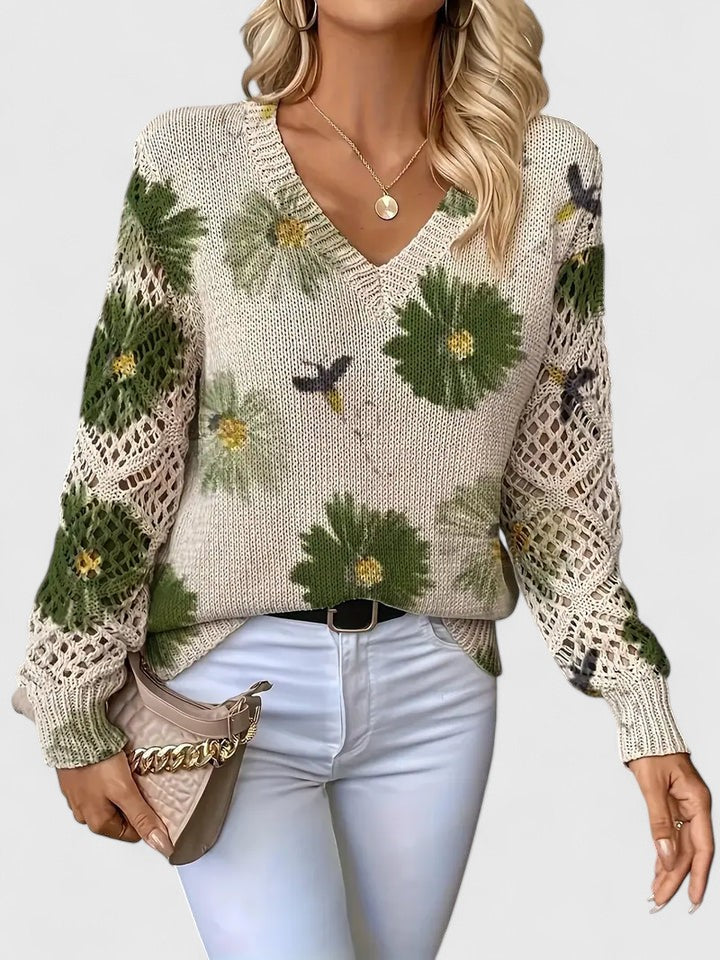 Aurélie™ - Elegant Blomsweater
