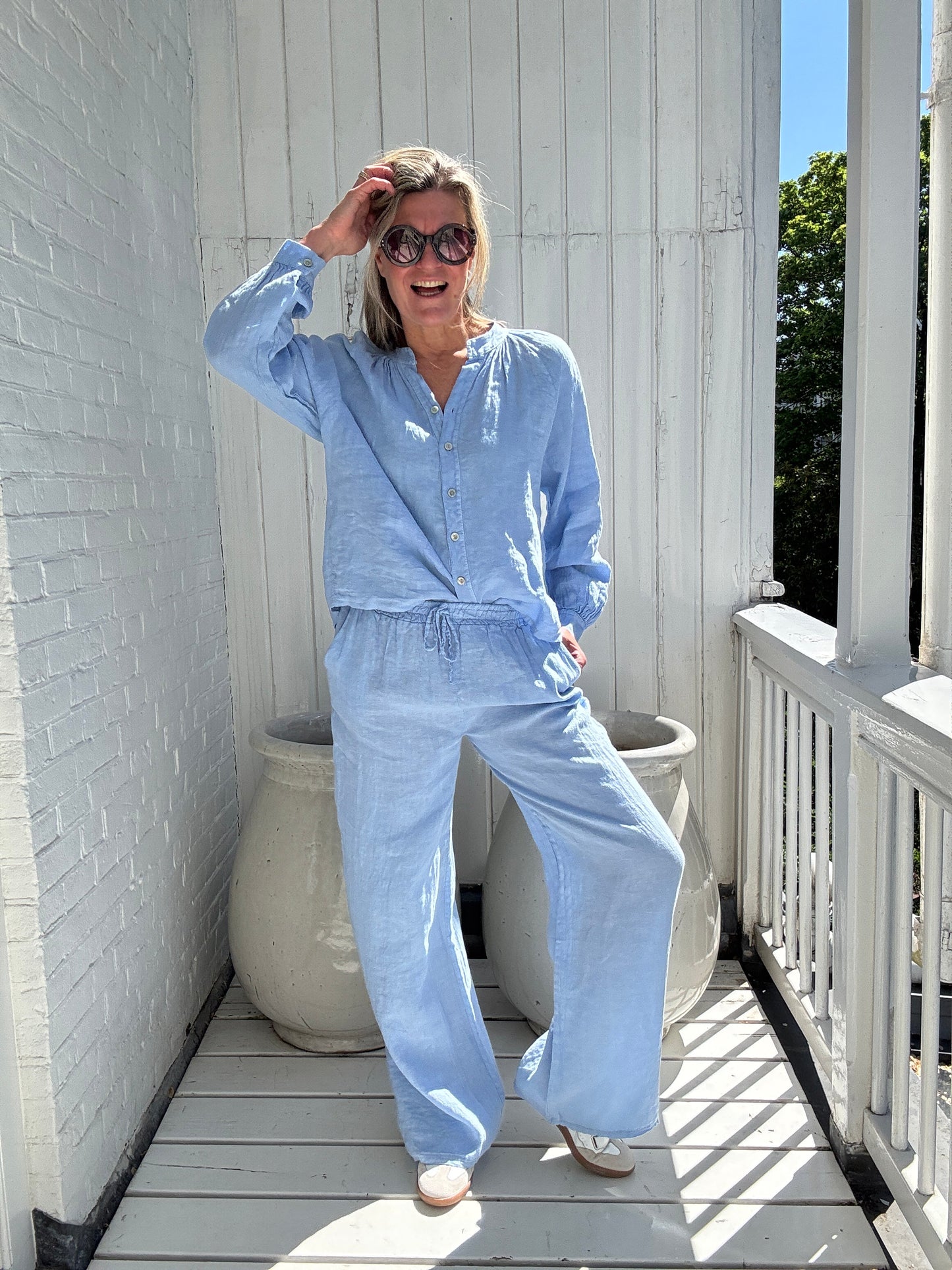 Aliea™ - Linne Långärmat Set