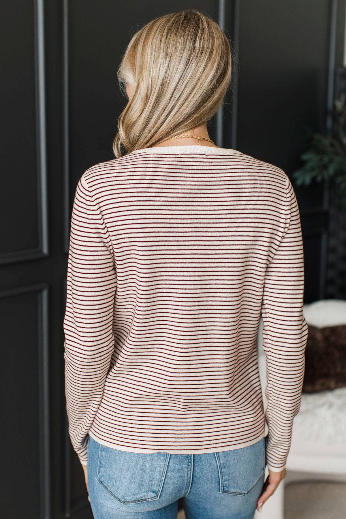 Nina™ - Klassisk Randig Tröja