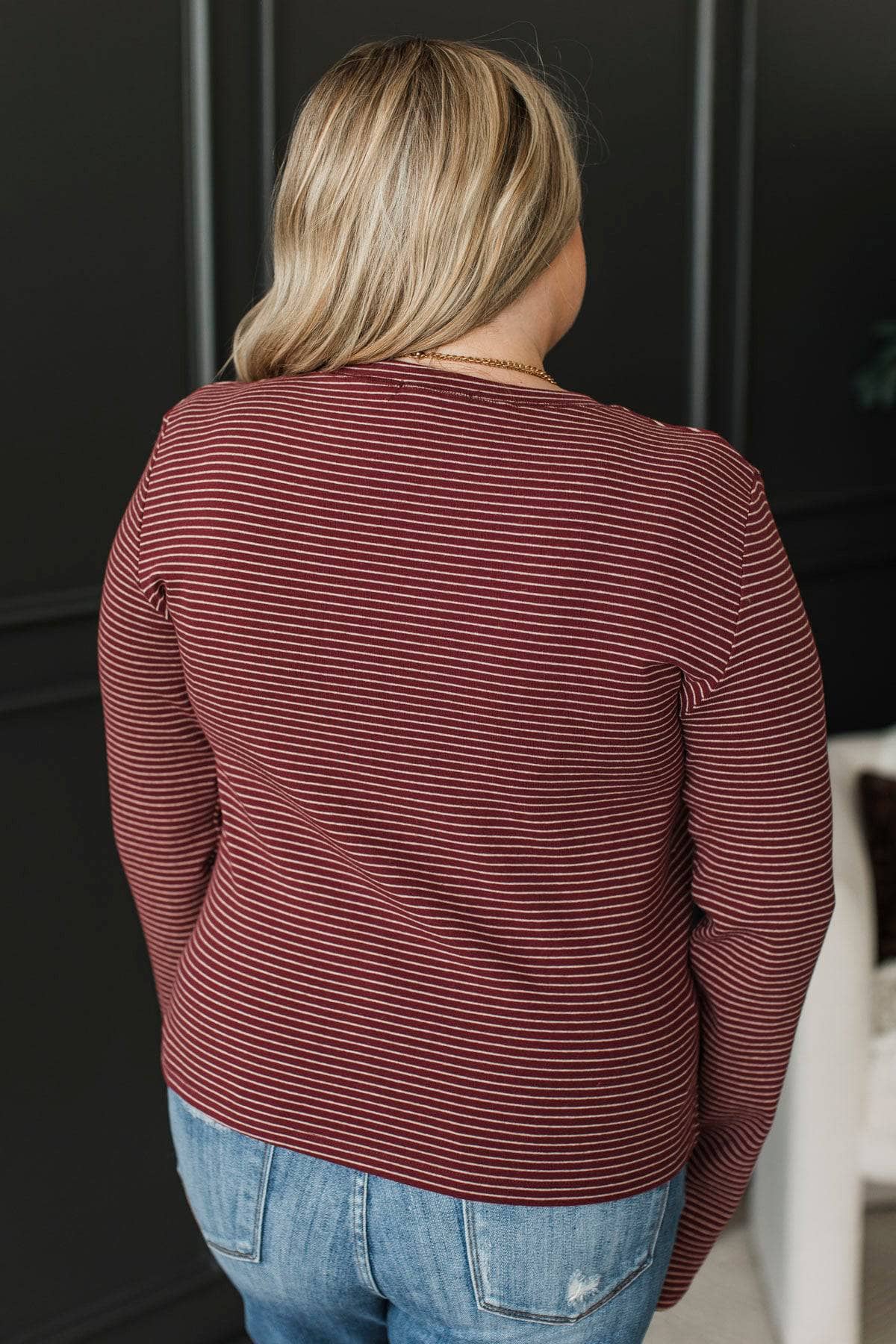 Signe™ - Långärmad Randig Topp