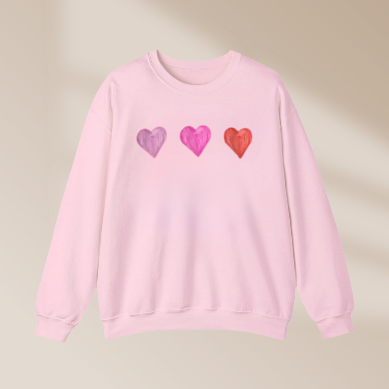 Akvarellhjärtan Sweatshirt | Tillsammans mot Bröstcancer
