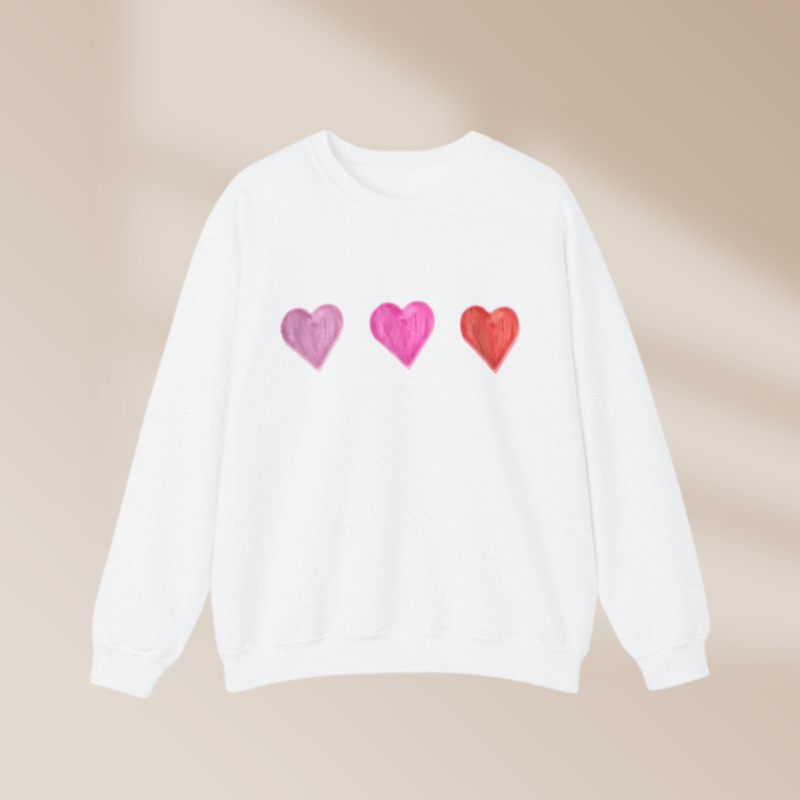 Akvarellhjärtan Sweatshirt | Tillsammans mot Bröstcancer