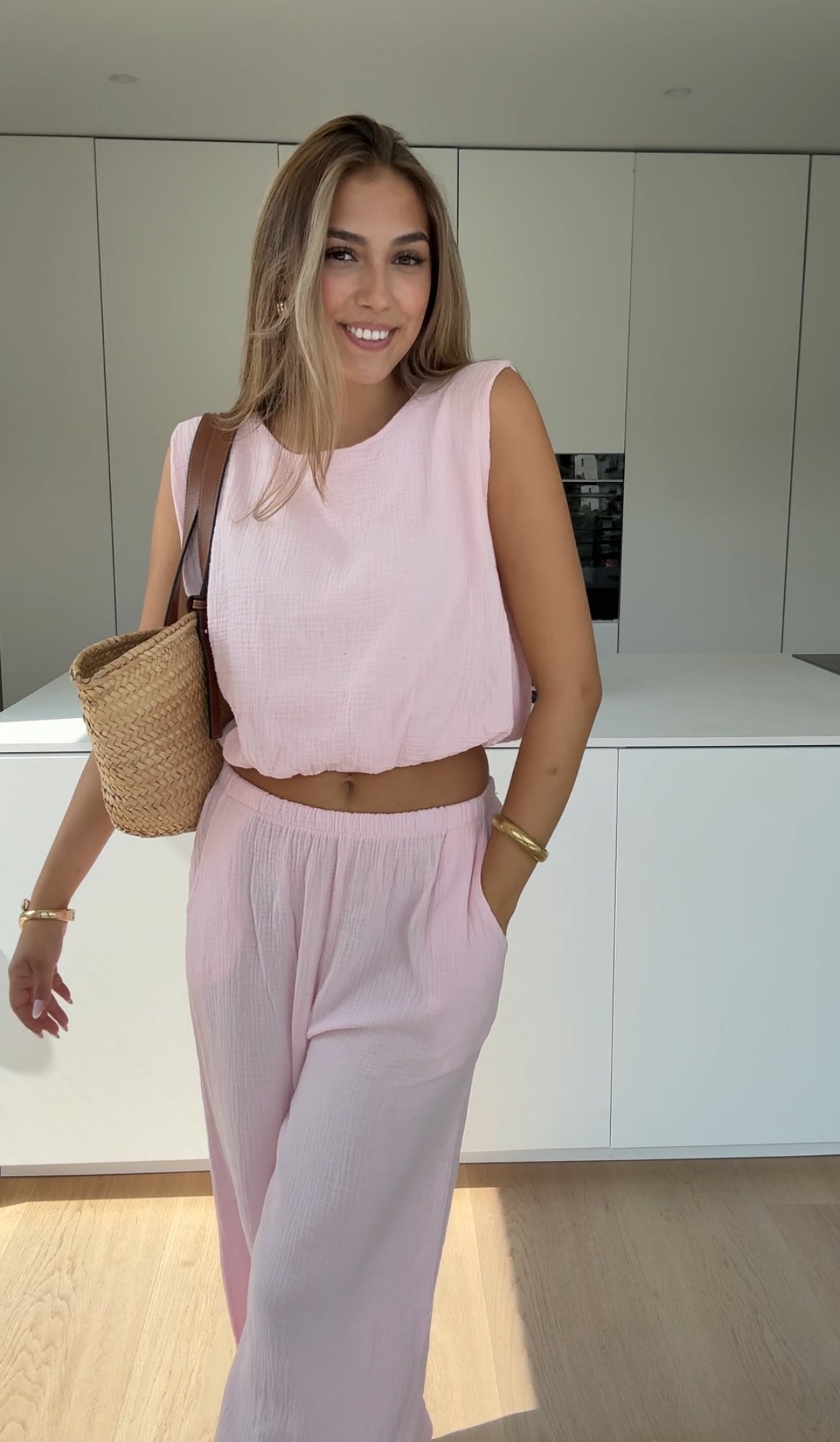 Rania™ – Mjuk Rosé Våffelset