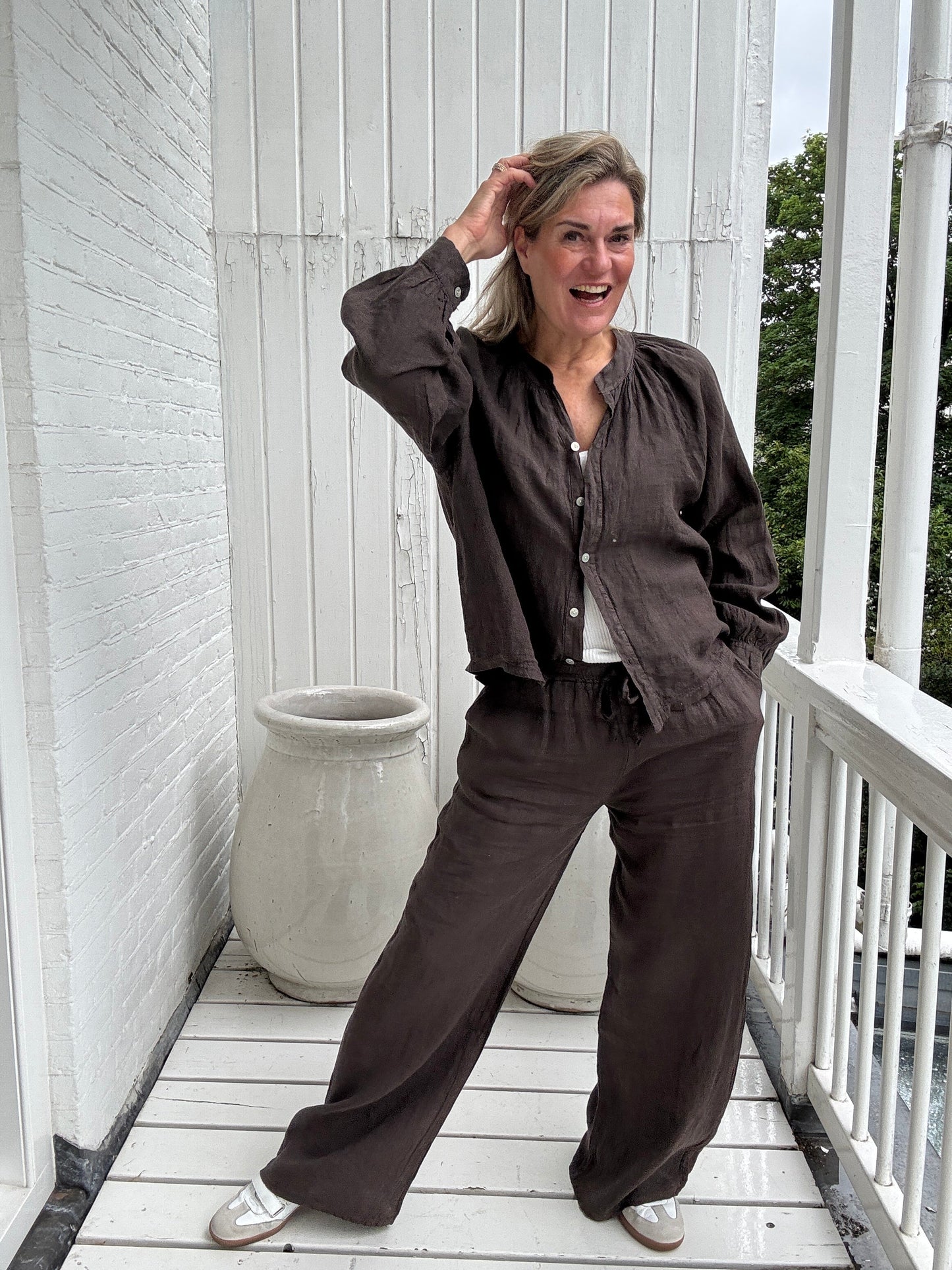 Aliea™ - Linne Långärmat Set