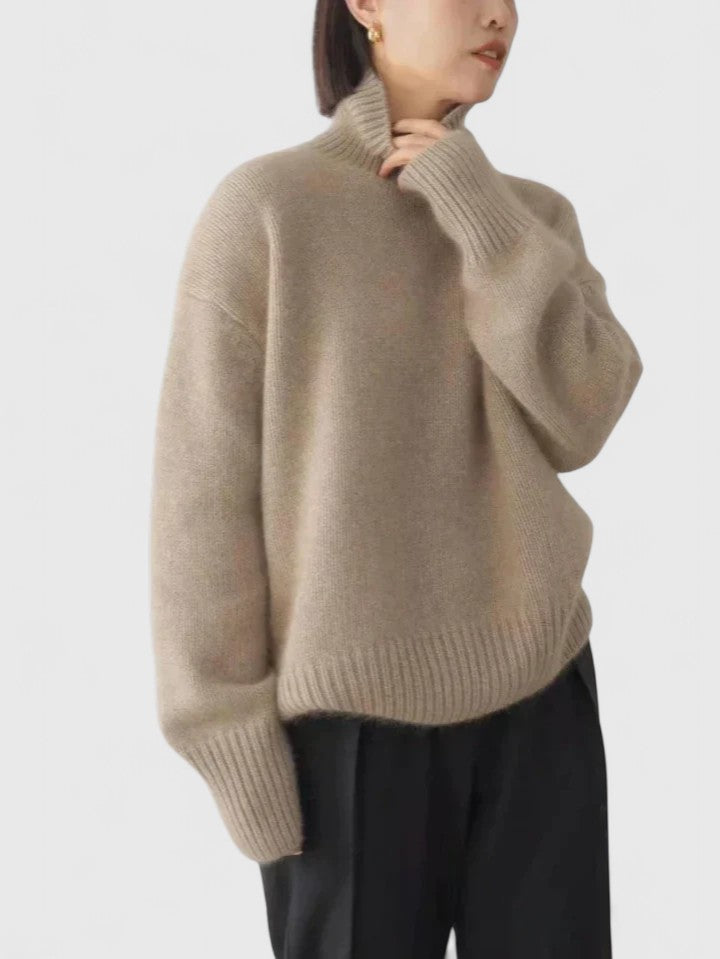 Althea™ - Elegant Tröja med Hög Krage