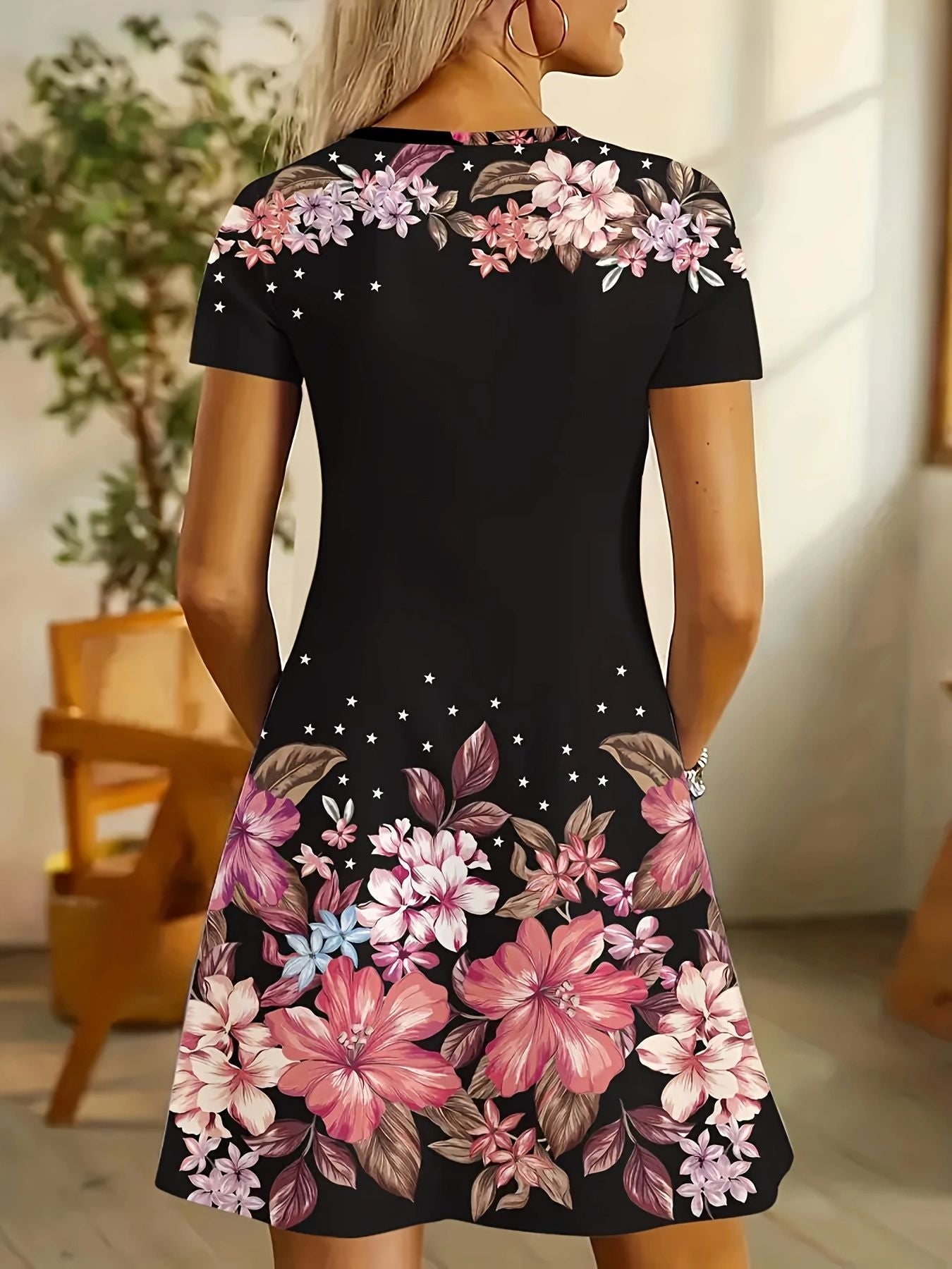 Ebba™ – Blommig Sommarklänning för Dam