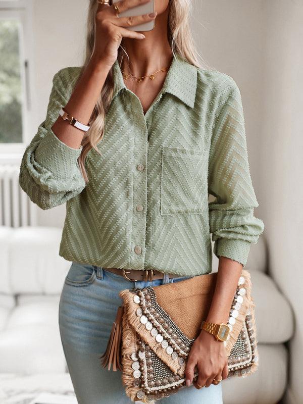 Evelina™ - Elegant Långärmad Skjorta