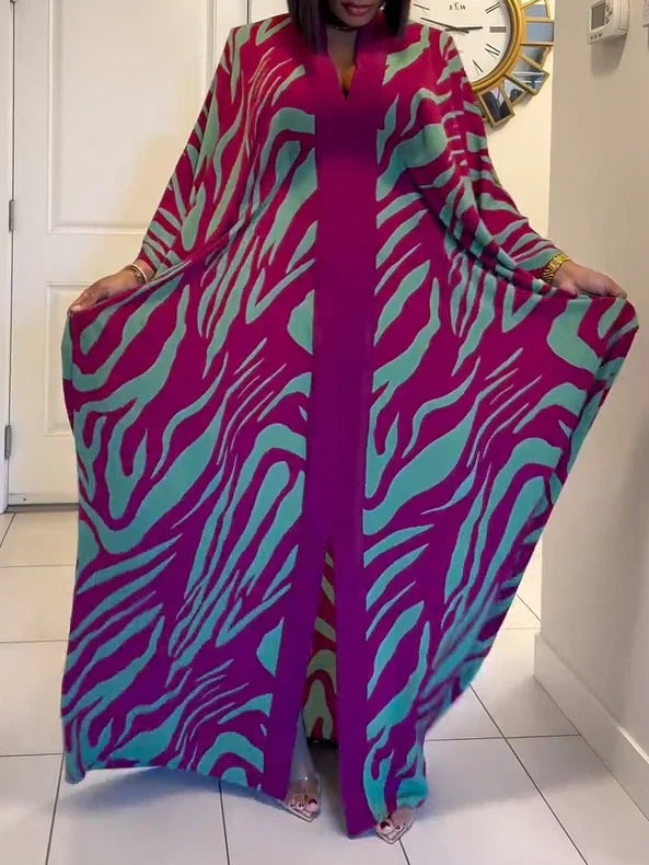 Valerie™ - V-ringad Batwing Maxiklänning