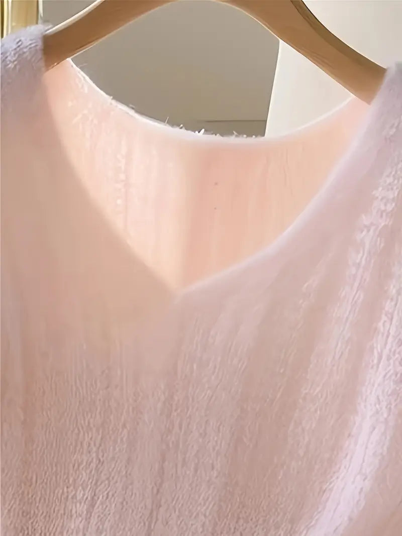 Rosa V-ringad Tröja | Tillsammans mot Bröstcancer