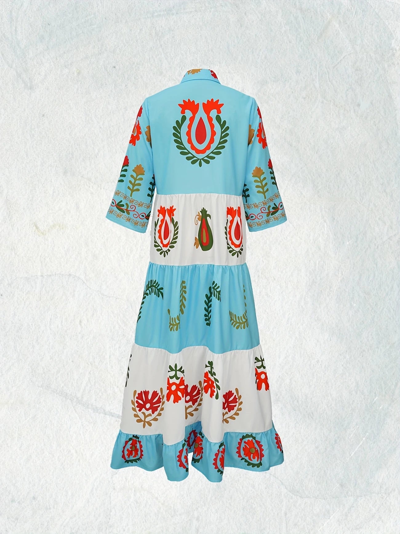 Amiya™ - Vintage Blommig Klänning för Dam