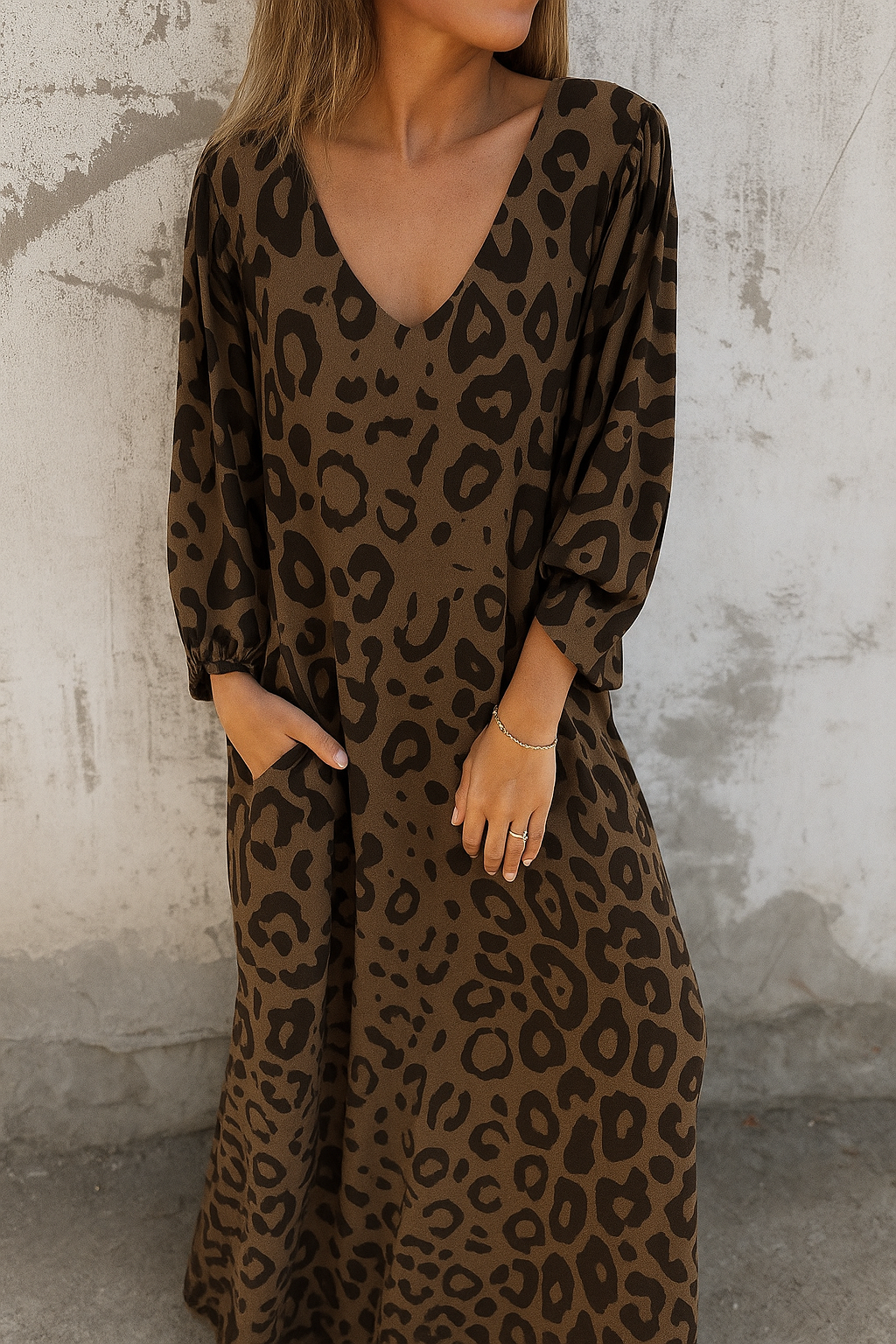 Dalina™ - Leopard Maxiklänning