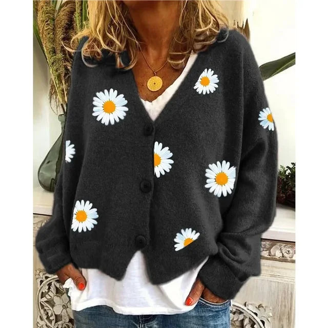 Annelina™ - Vardaglig Blommig Kofta