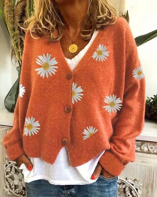 Annelina™ - Vardaglig Blommig Kofta