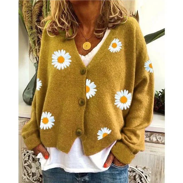Annelina™ - Vardaglig Blommig Kofta