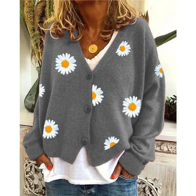 Annelina™ - Vardaglig Blommig Kofta