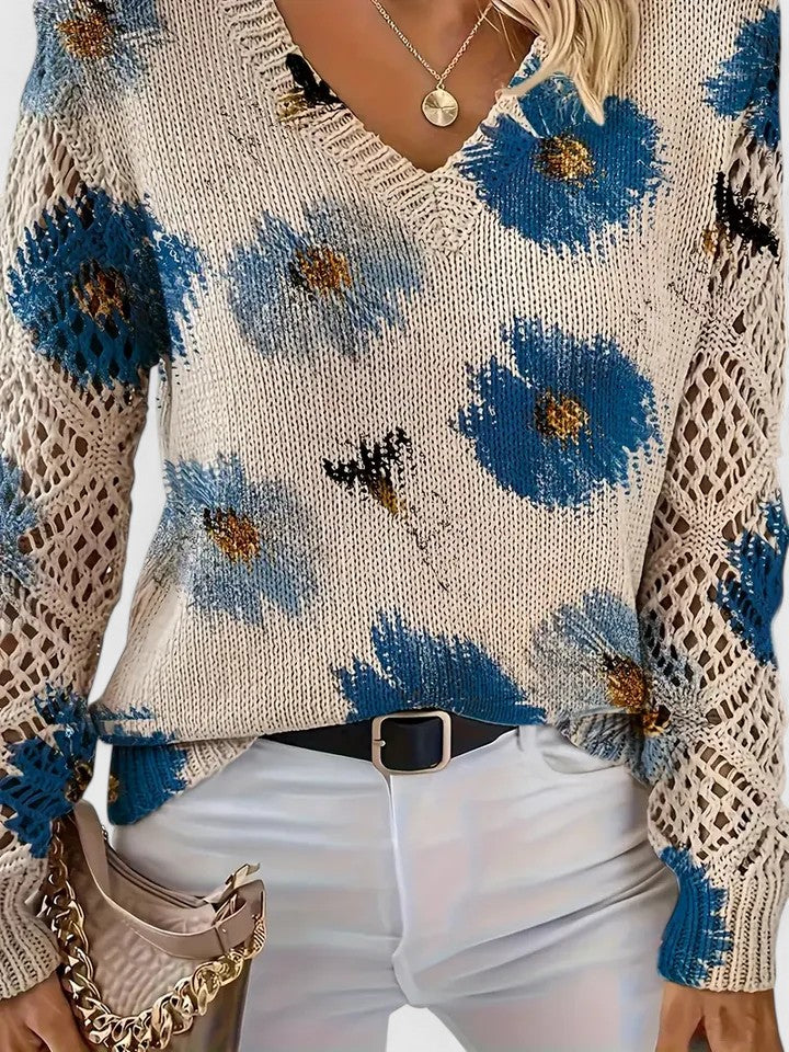 Aurélie™ - Elegant Blomsweater