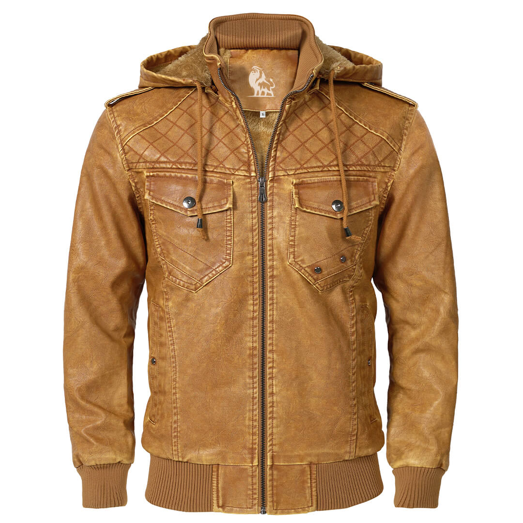 Arlen™ - Klassisk Biker Läderjacka