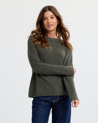 Ida™ - Kashmirtröja i Fiskarstil