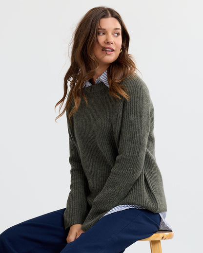 Ida™ - Kashmirtröja i Fiskarstil