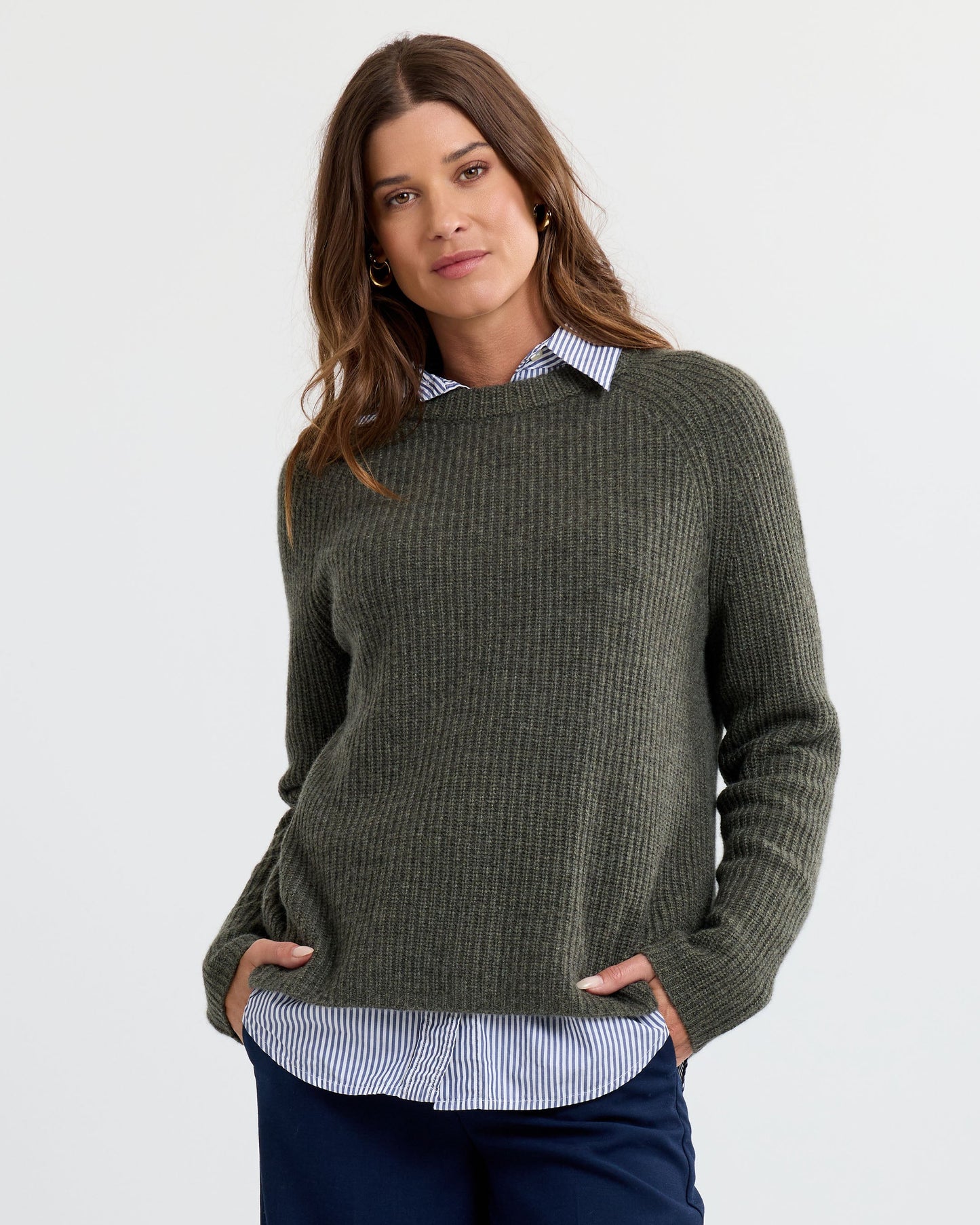 Ida™ - Kashmirtröja i Fiskarstil