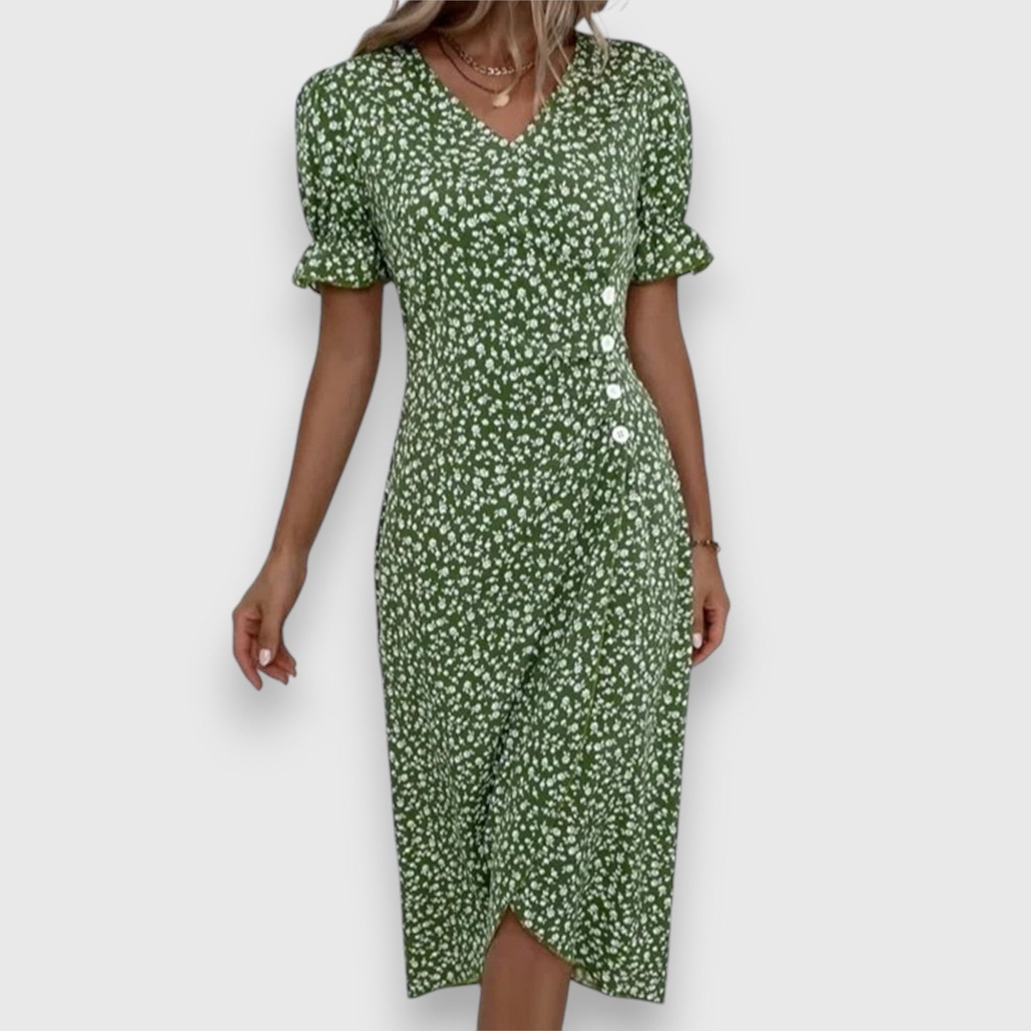 Grace™ – Flödande Blommig Klänning för Dam