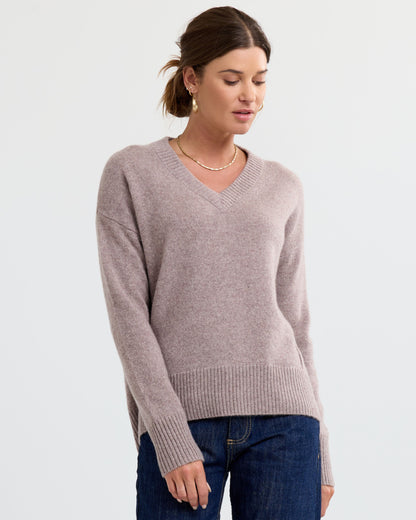 Alvae™ - Kashmirtröja med V-ringning