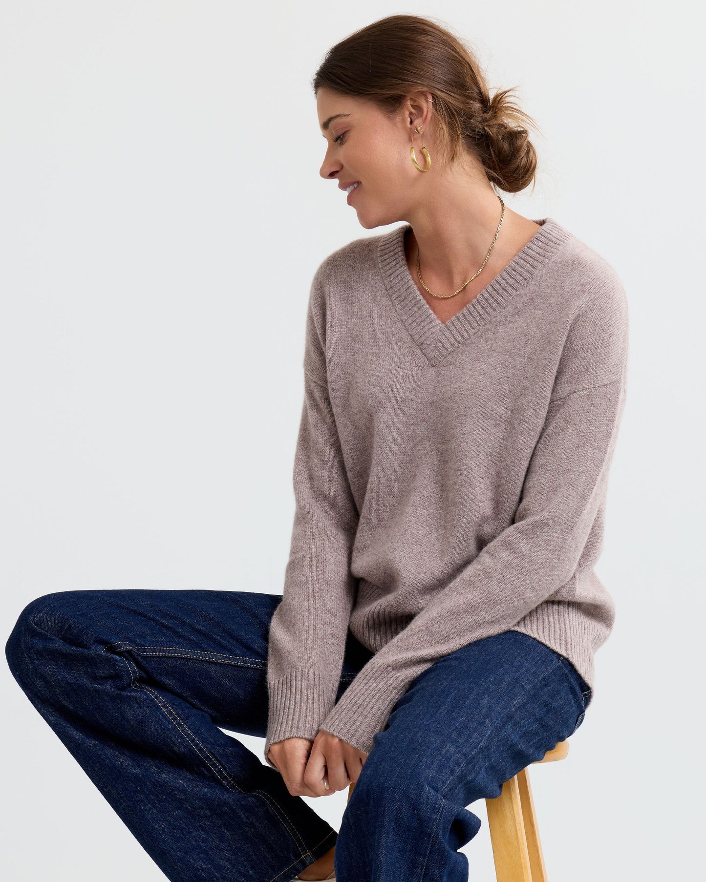 Alvae™ - Kashmirtröja med V-ringning