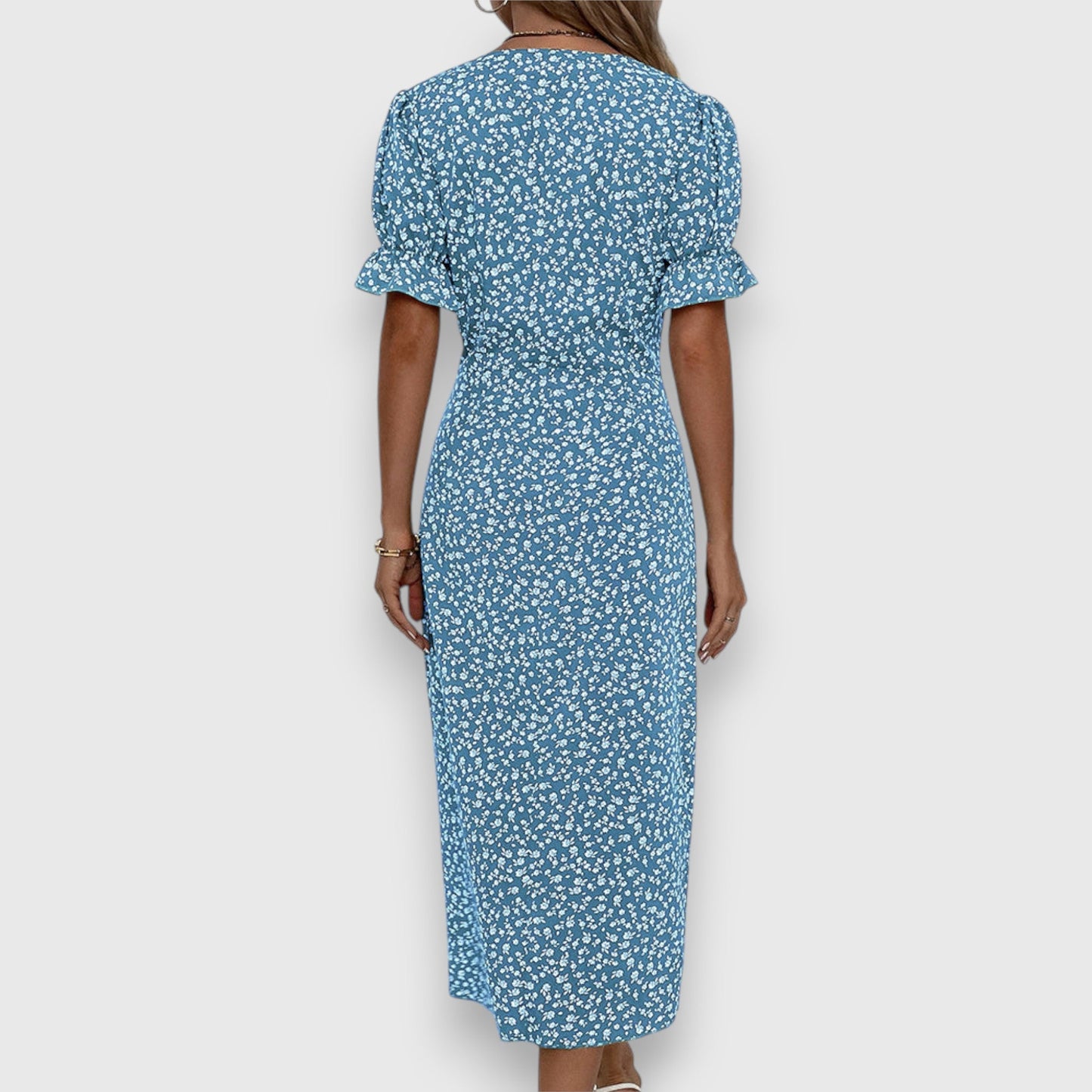 Grace™ – Flödande Blommig Klänning för Dam