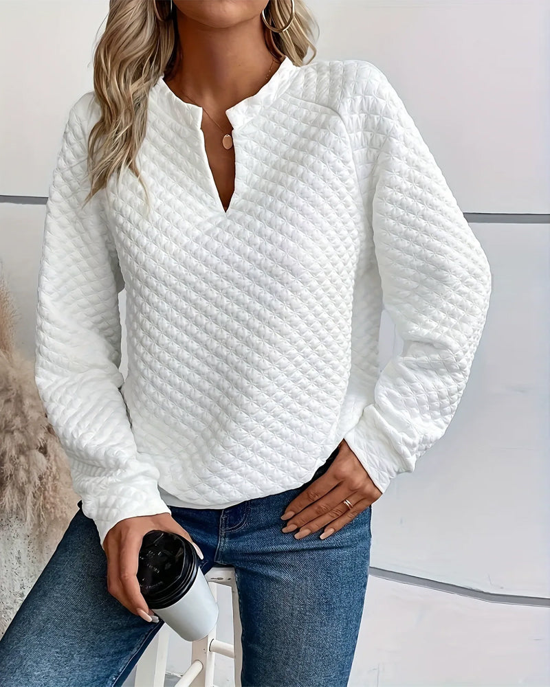 Camila™ - Avslappnad Enfärgad Tröja