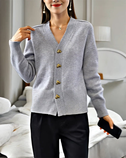 Elisa™ - Stickad Knappjacka