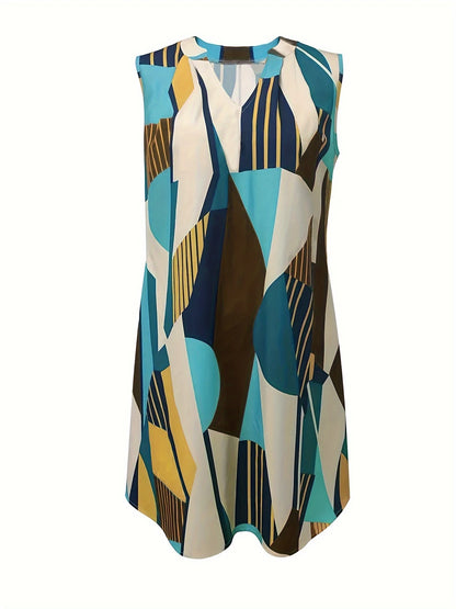 Cornelia™ - Ärmlös Klänning med Färgblock för Dam