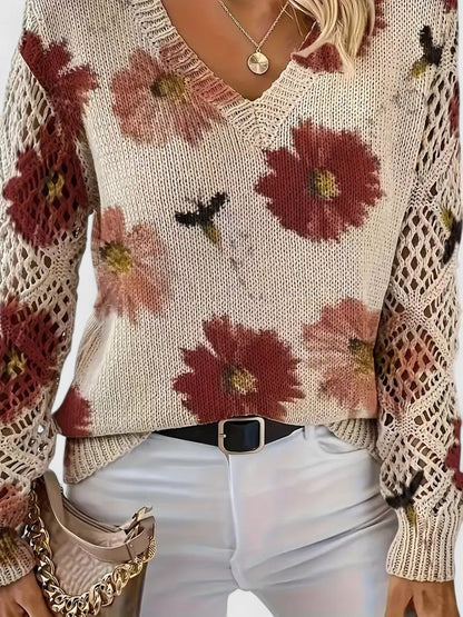 Aurélie™ - Elegant Blomsweater