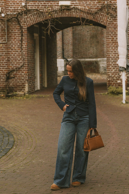 Nerys™ – Marinblå Blazertopp