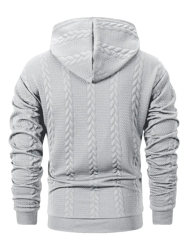 Justus™ - Långärmad Stickad Hoodie