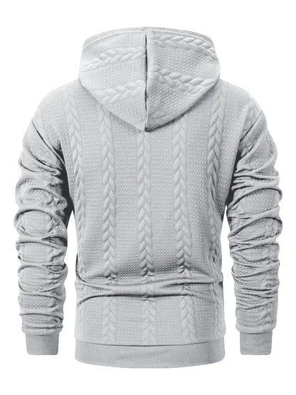 Justus™ - Långärmad Stickad Hoodie