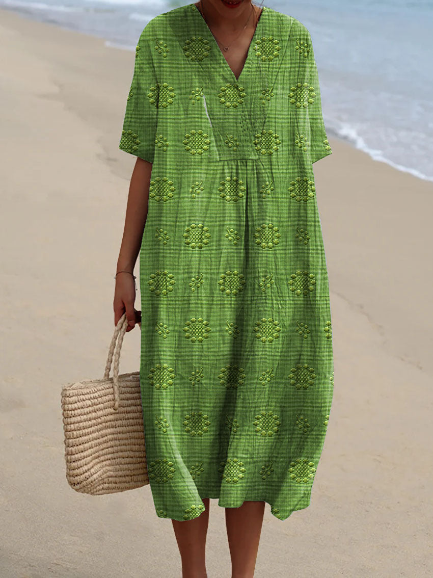 Venice™ – Vintage Blommig Klänning för Dam