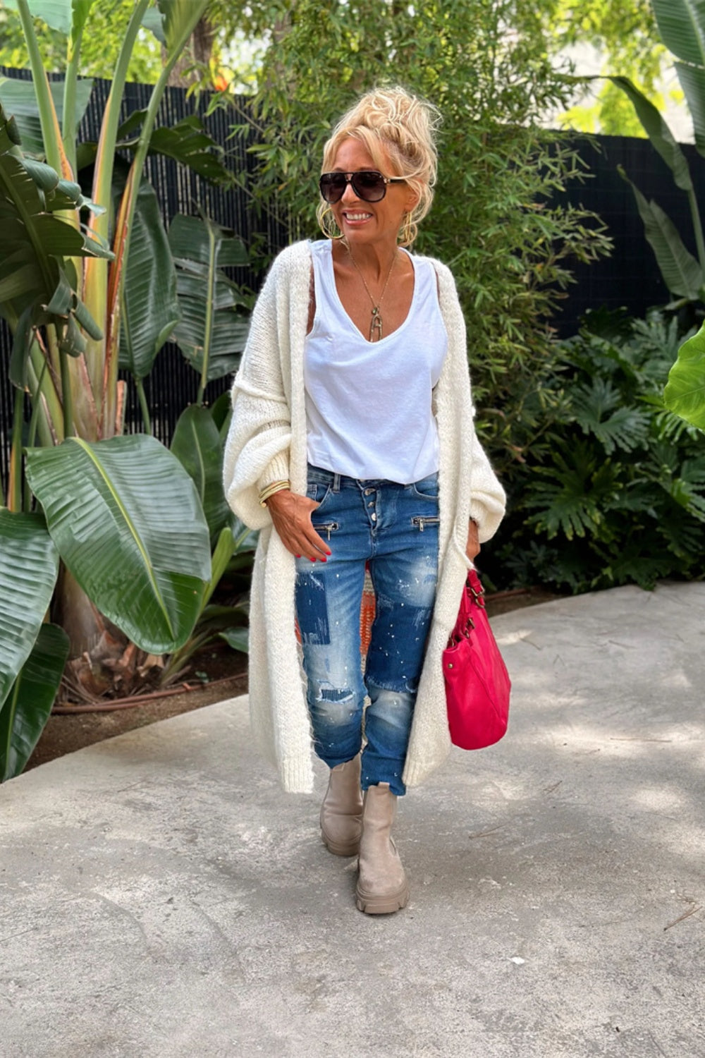 Lieblich™ - Överdimensionerad Lång Stickad Cardigan