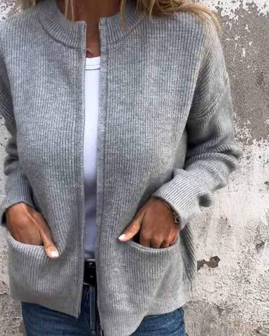 Aya™ - Bomullsstickad Jacka