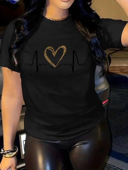 Leopard Hjärta T-Shirt | Tillsammans Mot Diabetes