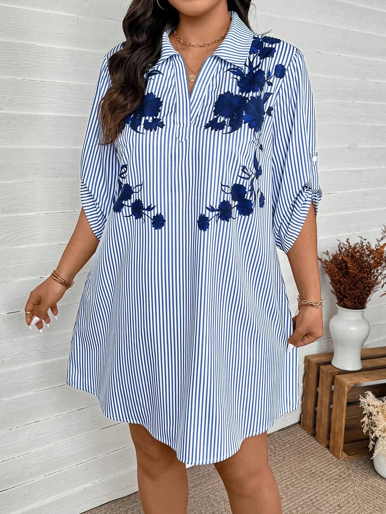 Jennie™ – Damskjortklänning med ränder