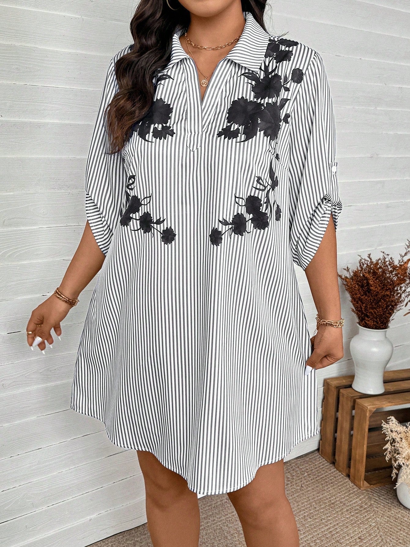 Jennie™ – Damskjortklänning med ränder